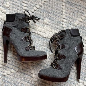 Tory Burch hiker lace up booties